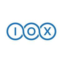 création de logo de lettre iox sur fond blanc. concept de logo de lettre initiales créatives iox. conception de lettre iox. vecteur