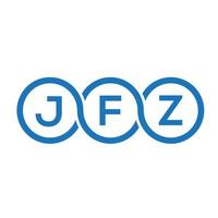 création de logo de lettre jfz sur fond blanc. concept de logo de lettre initiales créatives jfz. conception de lettre jfz. vecteur