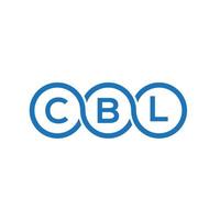 création de logo de lettre cbl sur fond blanc. cbl creative initiales lettre logo concept. conception de lettre cbl. vecteur