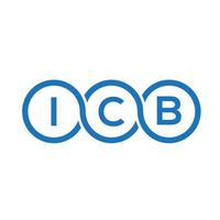 création de logo de lettre icb sur fond blanc. concept de logo de lettre initiales créatives icb. conception de lettre d'icb. vecteur