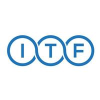 création de logo de lettre itf sur fond blanc. concept de logo de lettre initiales créatives itf. conception de lettre itf. vecteur