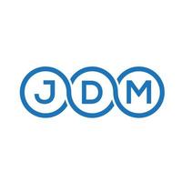 création de logo de lettre jdm sur fond blanc. concept de logo de lettre initiales créatives jdm. conception de lettre jdm. vecteur