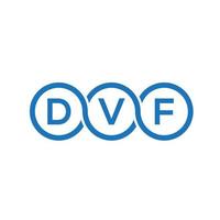 création de logo de lettre dvf sur fond noir. concept de logo de lettre initiales créatives dvf. création de lettre vectorielle dvf. vecteur