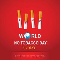 arrêter de fumer. journée mondiale sans tabac. illustration vectorielle eps 10. vecteur