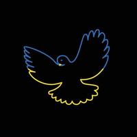 la colombe de la paix dans la guerre avec l'ukraine vecteur