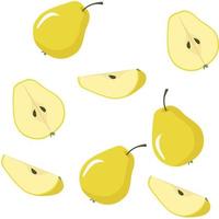 motif poire jaune. illustration vectorielle vecteur