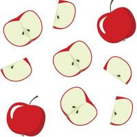 motif pomme rouge. illustration vectorielle vecteur