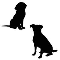 silhouette de chien vecteur