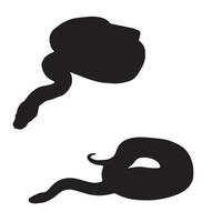 python, serpent, silhouette, art vecteur