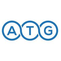 création de logo de lettre atg sur fond blanc. concept de logo de lettre initiales créatives atg. conception de lettre atg. vecteur