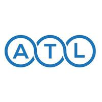 création de logo de lettre atl sur fond blanc. concept de logo de lettre initiales créatives atl. conception de lettre atl. vecteur