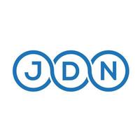 création de logo de lettre jdn sur fond blanc. concept de logo de lettre initiales créatives jdn. conception de lettre jdn. vecteur