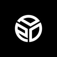 création de logo de lettre ppo sur fond noir. concept de logo de lettre initiales créatives ppo. conception de lettre ppo. vecteur