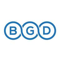 création de logo de lettre bgd sur fond blanc. concept de logo de lettre initiales créatives bgd. conception de lettre bgd. vecteur