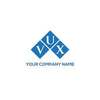 création de logo de lettre vux sur fond blanc. concept de logo de lettre initiales créatives vux. conception de lettre vux. vecteur