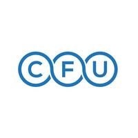 création de logo de lettre cfu sur fond blanc. cfu creative initiales lettre logo concept. conception de lettre cfu. vecteur