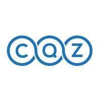 création de logo de lettre cqz sur fond blanc. concept de logo de lettre initiales créatives cqz. conception de lettre cqz. vecteur