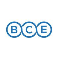 création de logo de lettre bce sur fond blanc. concept de logo de lettre initiales créatives bce. conception de lettre bce. vecteur