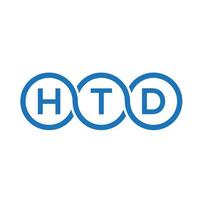 création de logo de lettre htd sur fond blanc. concept de logo de lettre initiales créatives htd. conception de lettre htd. vecteur