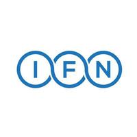 création de logo de lettre ifn sur fond blanc. concept de logo de lettre initiales créatives ifn. conception de lettre ifn.