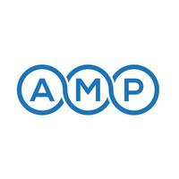 création de logo de lettre ampli sur fond blanc. amp creative initiales lettre logo concept. conception de lettre d'ampli. vecteur