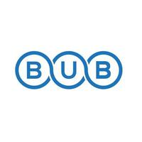 création de logo de lettre bub sur fond blanc. concept de logo de lettre initiales créatives bub. conception de lettre bub. vecteur