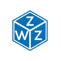 création de logo de lettre zwz sur fond blanc. concept de logo de lettre initiales créatives zwz. conception de lettre zwz. vecteur