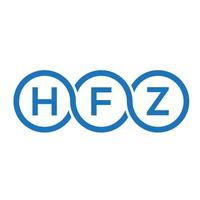 création de logo de lettre hfz sur fond blanc. concept de logo de lettre initiales créatives hfz. conception de lettre hfz. vecteur