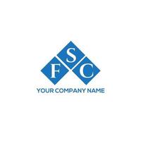 création de logo de lettre fsc sur fond blanc. concept de logo de lettre initiales créatives fsc. conception de lettre fsc. vecteur