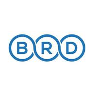 création de logo de lettre brd sur fond blanc. concept de logo de lettre initiales créatives brd. conception de lettre brd. vecteur