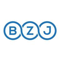 création de logo de lettre bzj sur fond blanc. concept de logo de lettre initiales créatives bzj. conception de lettre bzj. vecteur