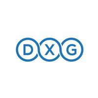 création de logo de lettre dxg sur fond noir. concept de logo de lettre initiales créatives dxg. création de lettre vectorielle dxg. vecteur