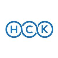 création de logo de lettre hck sur fond blanc. hck concept de logo de lettre initiales créatives. conception de lettre hck. vecteur