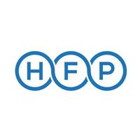 création de logo de lettre hfp sur fond blanc. concept de logo de lettre initiales créatives hfp. conception de lettre hfp. vecteur