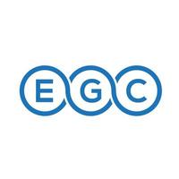 création de logo de lettre egc sur fond noir.concept de logo de lettre initiales créatives egc.conception de lettre vectorielle egc. vecteur