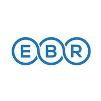 création de logo de lettre ebr sur fond noir.concept de logo de lettre initiales créatives ebr.conception de lettre vectorielle ebr. vecteur