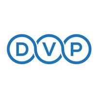 création de logo de lettre dvp sur fond noir. concept de logo de lettre initiales créatives dvp. création de lettre vectorielle dvp. vecteur