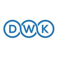 création de logo de lettre dwk sur fond noir.concept de logo de lettre d'initiales créatives dwk.conception de lettre vectorielle dwk. vecteur