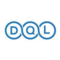 création de logo de lettre dql sur fond noir. concept de logo de lettre initiales créatives dql. création de lettre vectorielle dql. vecteur