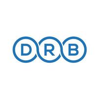 création de logo de lettre drb sur fond noir.concept de logo de lettre d'initiales créatives drb.conception de lettre vectorielle drb. vecteur