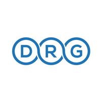 création de logo de lettre drg sur fond noir.concept de logo de lettre d'initiales créatives drg.conception de lettre vectorielle drg. vecteur