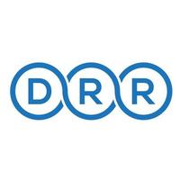 création de logo de lettre drr sur fond noir.concept de logo de lettre initiales créatives drr.conception de lettre vectorielle drr. vecteur