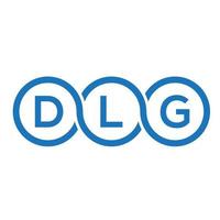 création de logo de lettre dlg sur fond noir. concept de logo de lettre initiales créatives dlg. création de lettre vectorielle dlg. vecteur