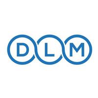 création de logo de lettre dlm sur fond noir.concept de logo de lettre initiales créatives dlm.conception de lettre vectorielle dlm. vecteur