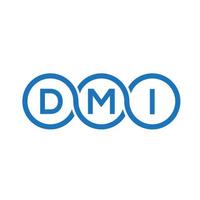 création de logo de lettre dmi sur fond noir.concept de logo de lettre d'initiales créatives de dmi.conception de lettre de vecteur de dmi.
