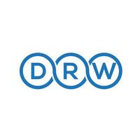 création de logo de lettre drw sur fond noir. concept de logo de lettre d'initiales créatives drw. conception de lettre vectorielle drw. vecteur