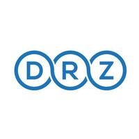 création de logo de lettre drz sur fond noir.concept de logo de lettre d'initiales créatives drz.conception de lettre vectorielle drz. vecteur