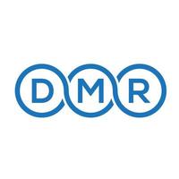 création de logo de lettre dmr sur fond noir.concept de logo de lettre initiales créatives dmr.conception de lettre vectorielle dmr. vecteur