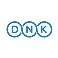 création de logo de lettre dnk sur fond noir. concept de logo de lettre initiales créatives dnk. création de lettre vectorielle dnk. vecteur