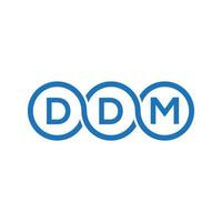 création de logo de lettre ddm sur fond noir. concept de logo de lettre initiales créatives ddm. création de lettre vectorielle ddm. vecteur